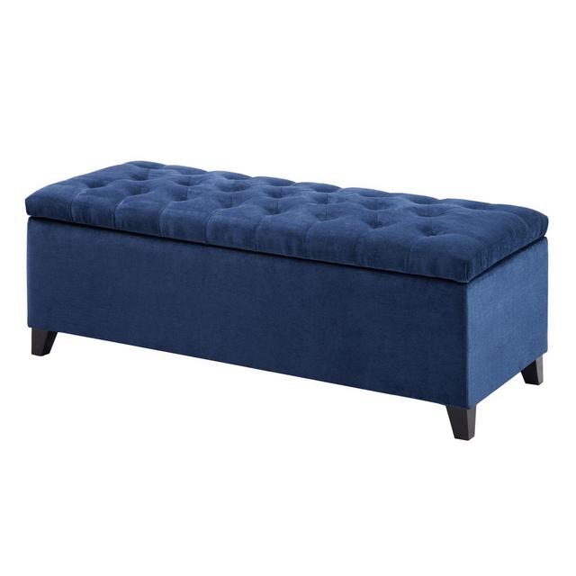 Madison Park Shandra Storage Bench in Blue