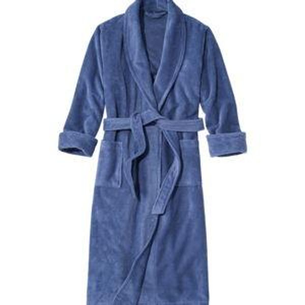 Women's Soft Plush Terry Robe - BLUE