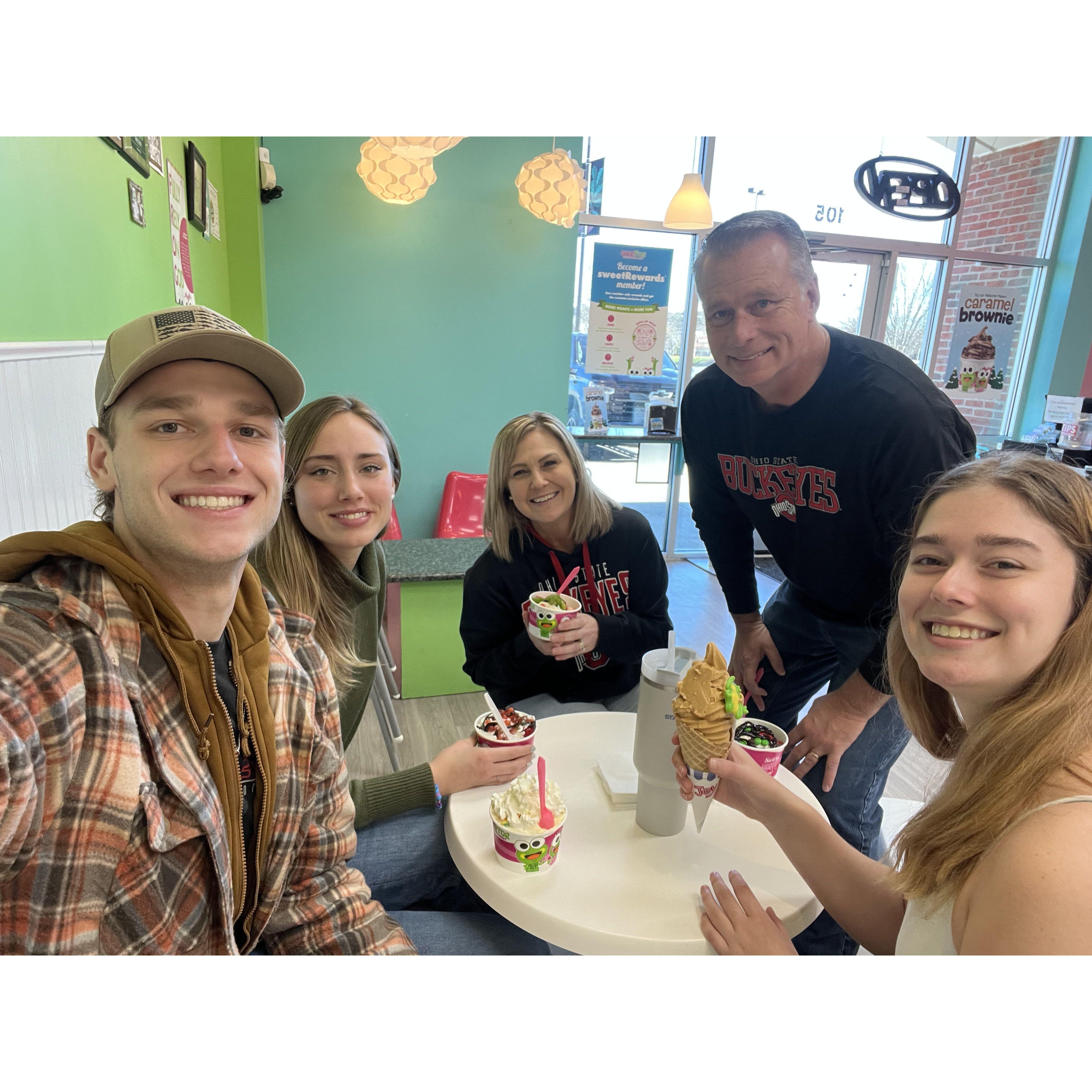 Sweet Frog after our first fail at an escape room (it was rigged)