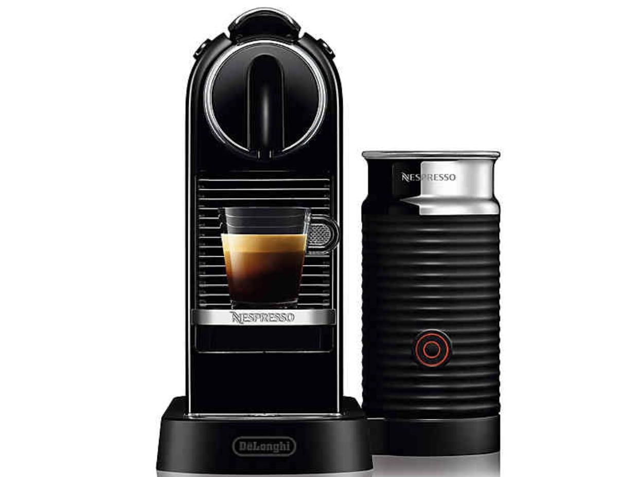 Nespresso® by Delonghi CitiZ Espresso Maker Bundle with Aeroccino Frother in Black