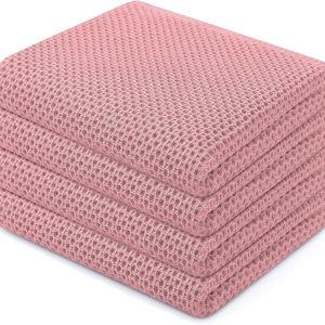 Pink Waffle Towels