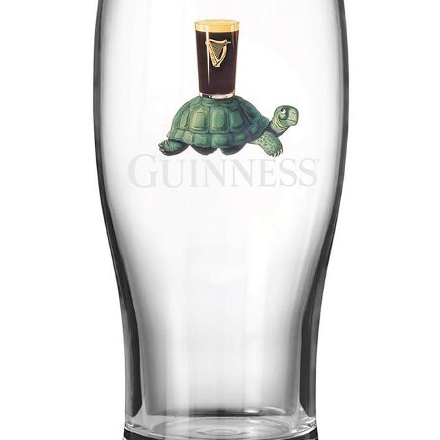 Guinness 20oz Tulip Glass Turtle Balancing a Pint | Official Merchandise Classic Design – Irish Pub Barware