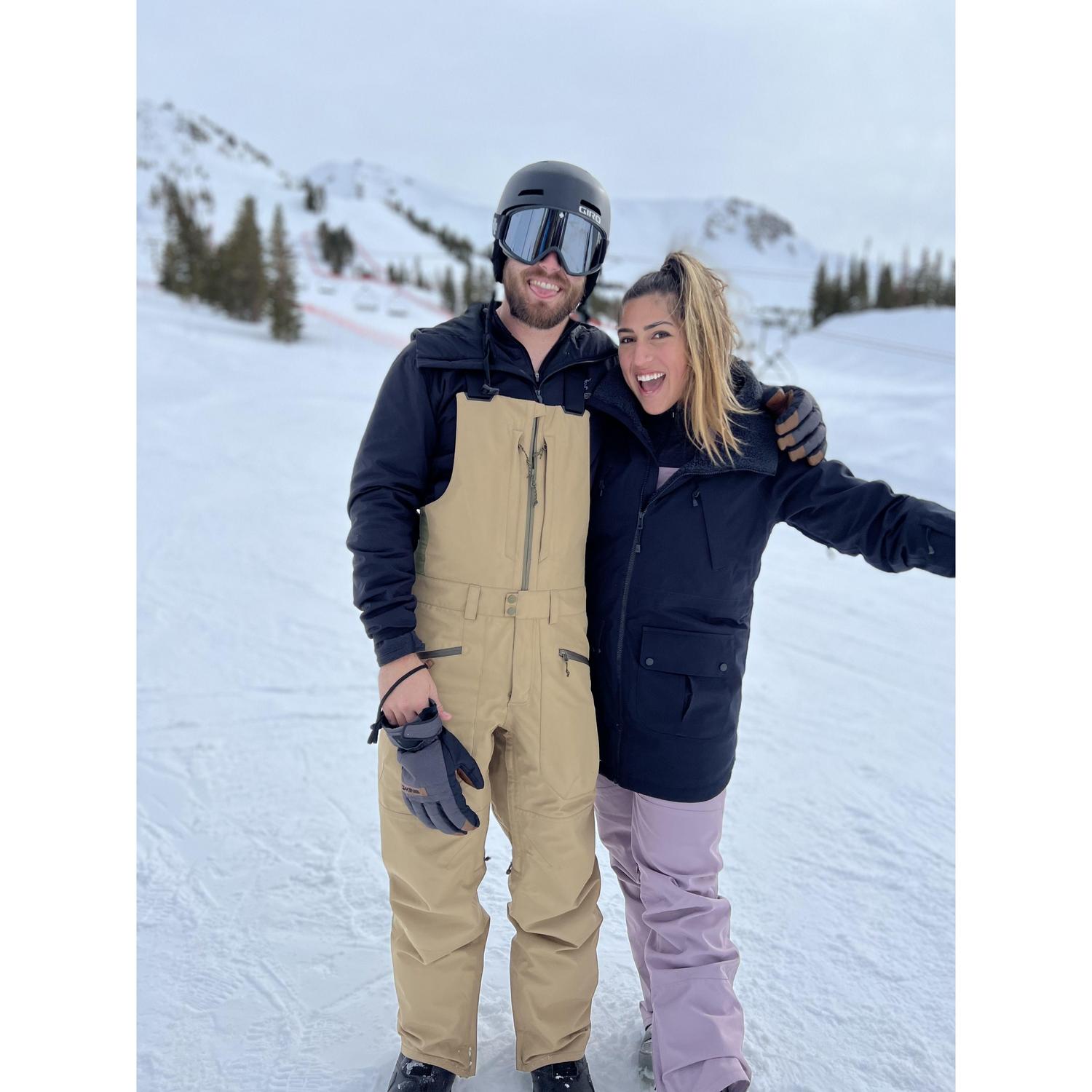 Mammoth snowboarding