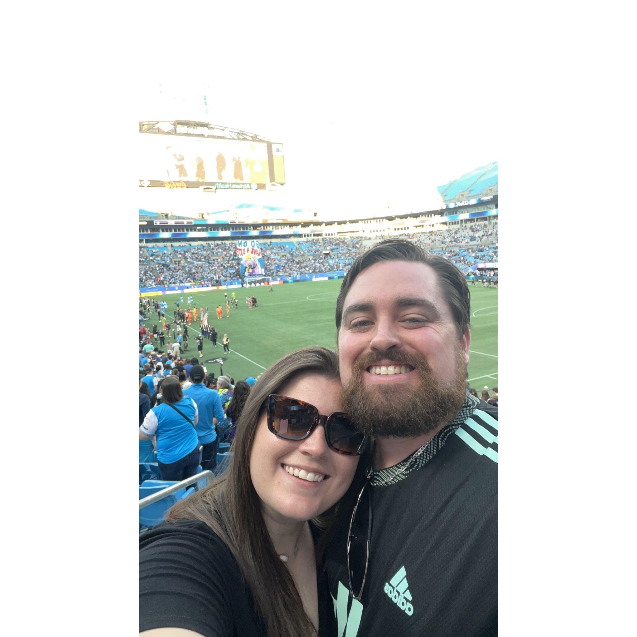 Going to Charlotte FC games has quickly become one of our favorite things to do together!
