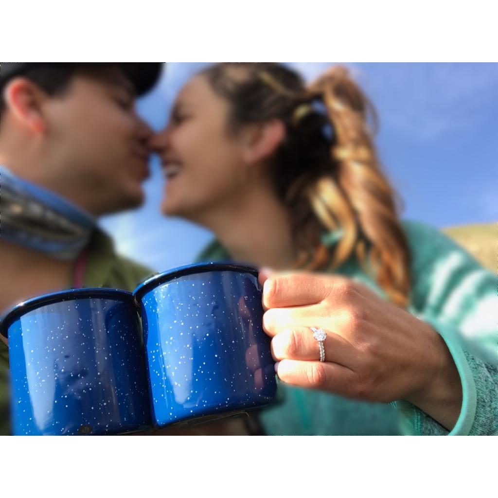 Our engagement - backpacking in Rollinsville