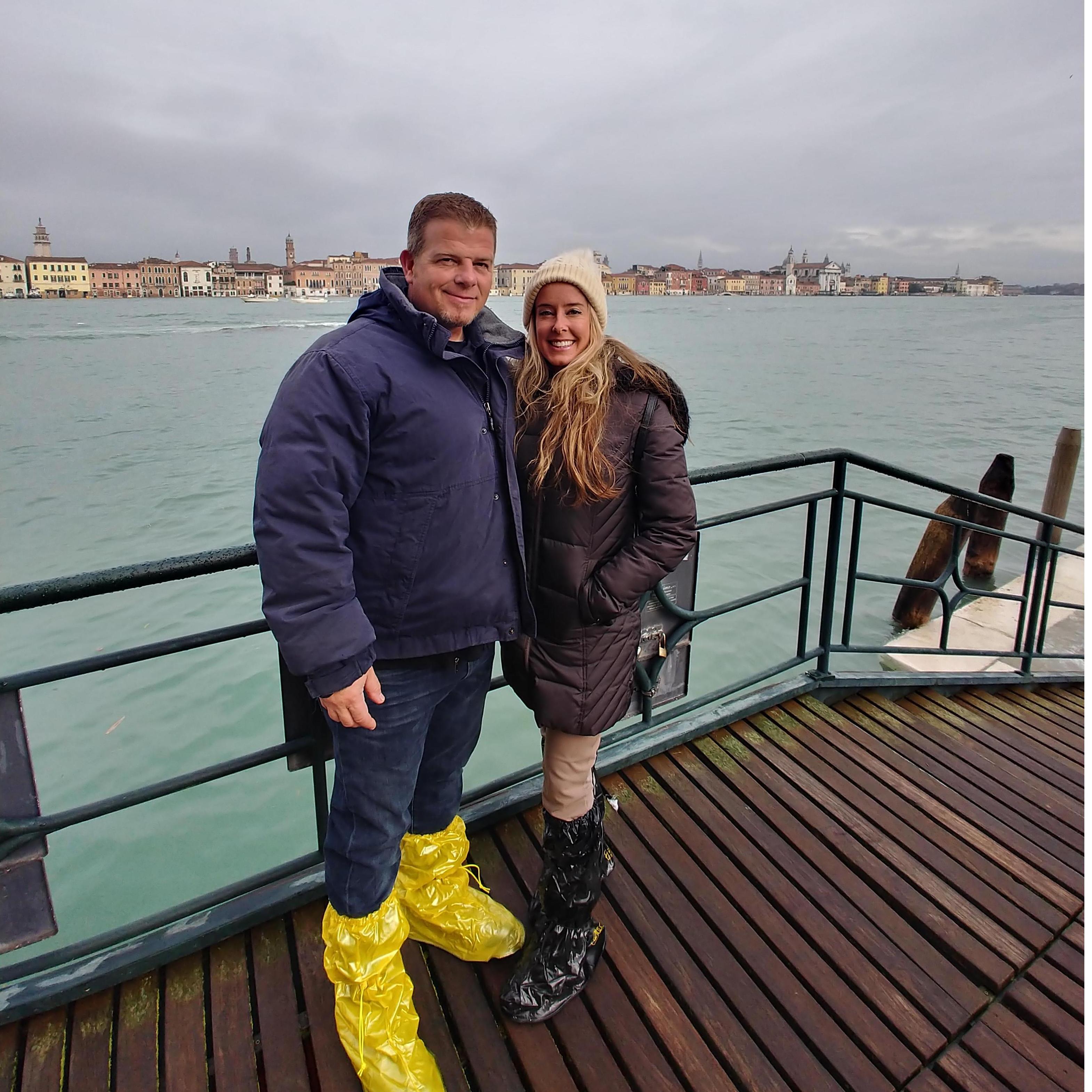 Venice, Italy. We experienced a record-breaking flood while there (hence the boots). Definitely a memorable experience!