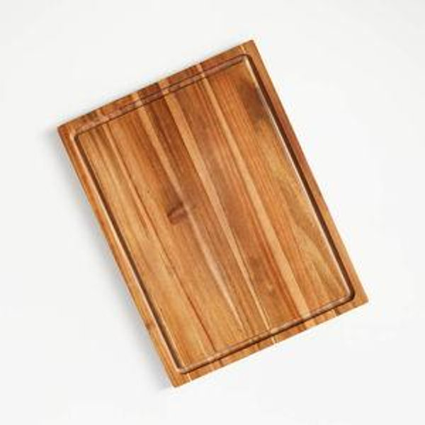 Crate & Barrel Acacia Wood Cutting Board/Cheese Serving Board 20"x15"x0.75" + Reviews | Crate & Barrel