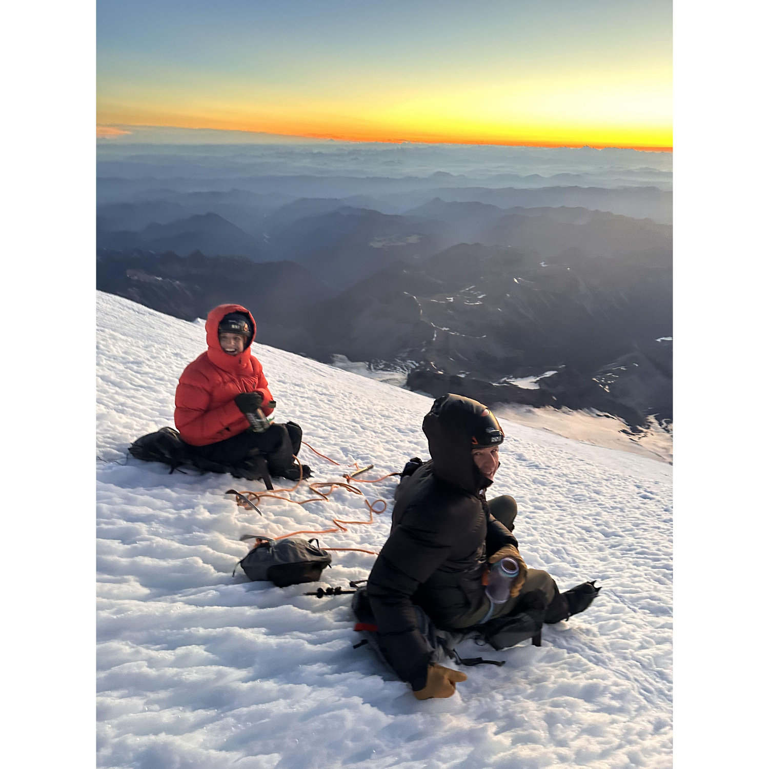 High Break and sunrise on Mt Rainier