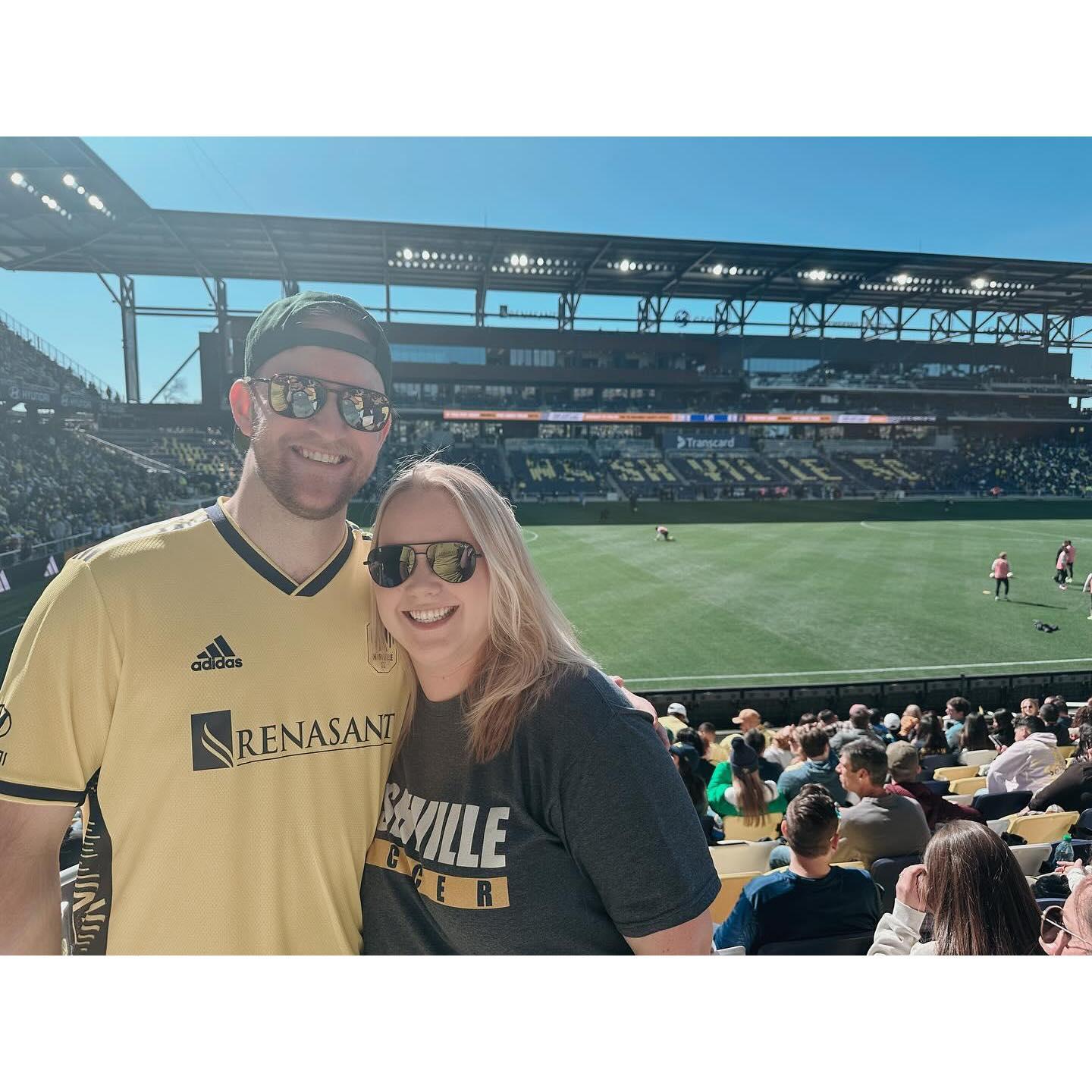 We love cheering on Nashville SC! GOOOOOAAALLLLL