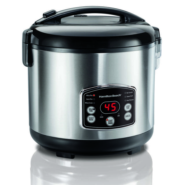 Hamilton Beach Silver 14 cups Programmable Rice Cooker