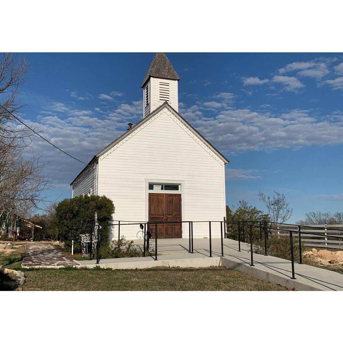 Hill Country Chapel. This is where the ceremony will be held.