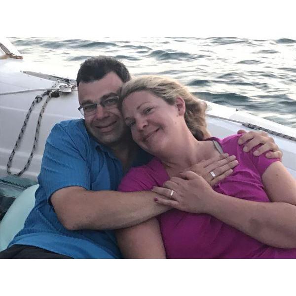 July 2018. Belize. Gavin proposed on a sunset cruise! Amanda said yes!