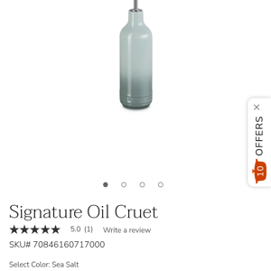 Signature Oil Cruet (Sea Salt Color)