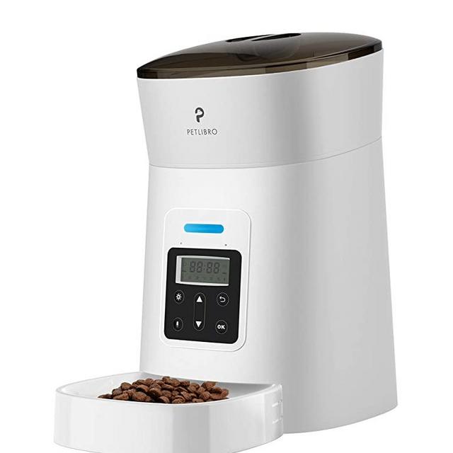 PETLIBRO Automatic Cat Feeder, 4L Auto Pet Dry Food Dispenser with Clog-Free Design, Low Food LED Indication, 0-50 Portion Control for 1-6 Meals Daily, 10s Voice Recorder for Small & Medium Pets