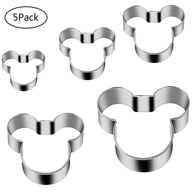 Tmflexe Mickey Cookie Cutter, Pack of 5