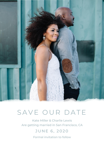 Zola Save The Dates - Waterfront Portrait
