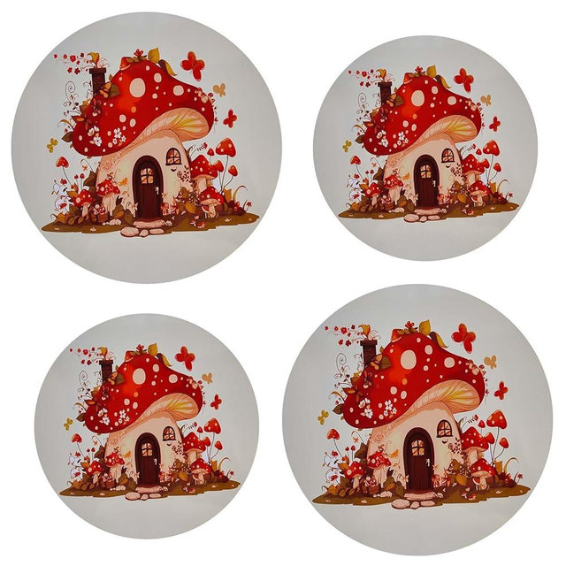 Kerixi Electric Stove Burner Covers Range Top For Expanding Counter Space Stovetop Decor (Mushroom)
