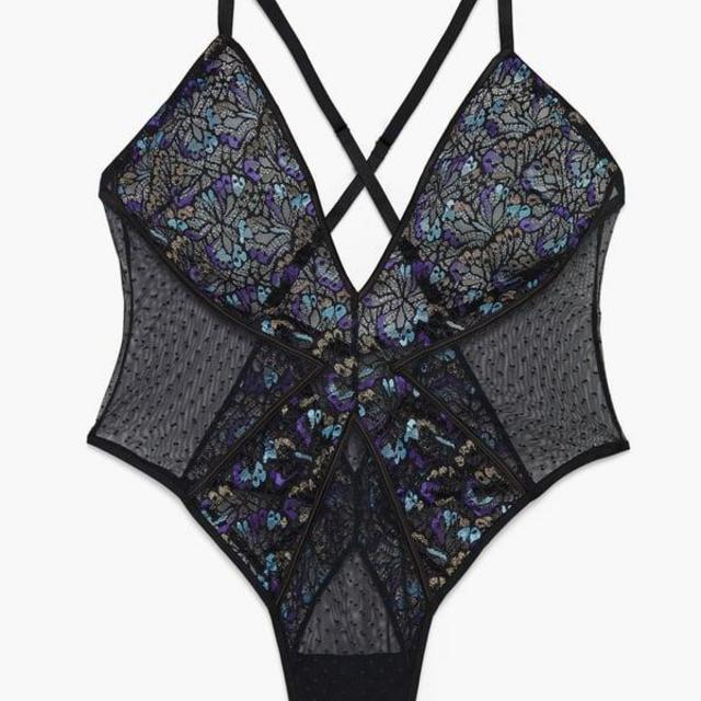 Butterfly Wings Lace & Mesh Teddy