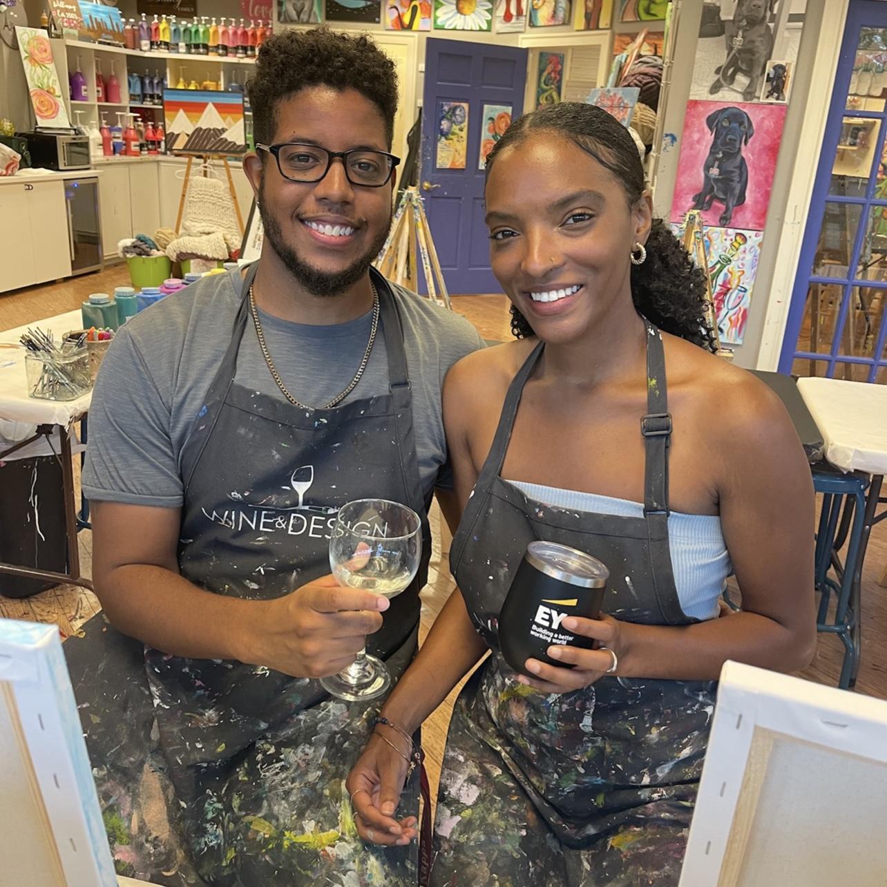 Paint n Sip! Double date night.