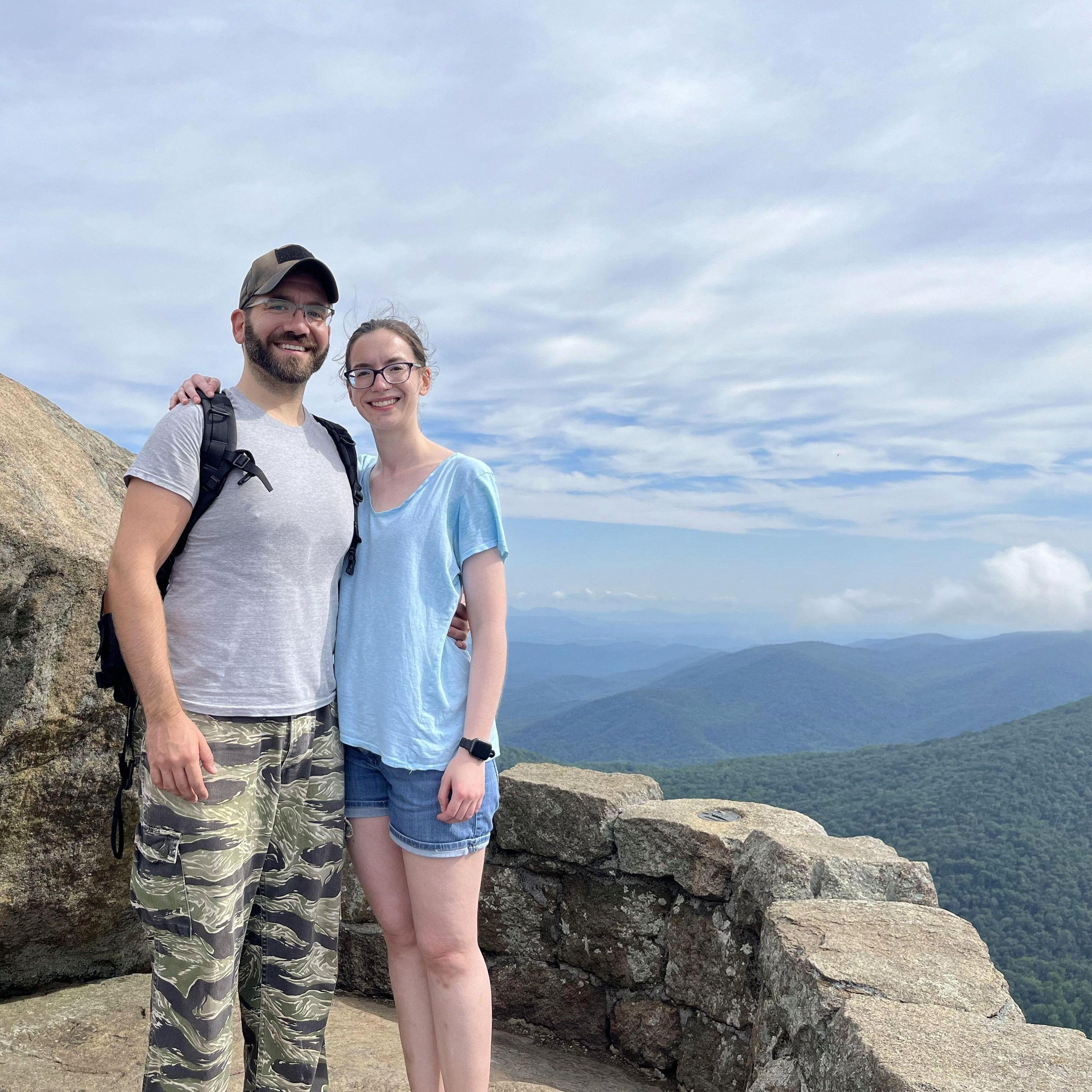 Sharp Top mountain, 2023 - the same place Jocelyn's dad proposed to her mom!