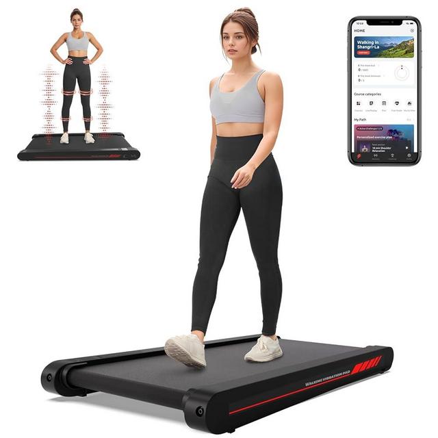 Sperax Walking Vibration Pad,Under Desk Treadmills for Home,4 in 1 Vibration Plate Exercise Machine,Portable Walking Pad with APP,350 Lb Capacity Multifunctional Treadmill Pro Max
