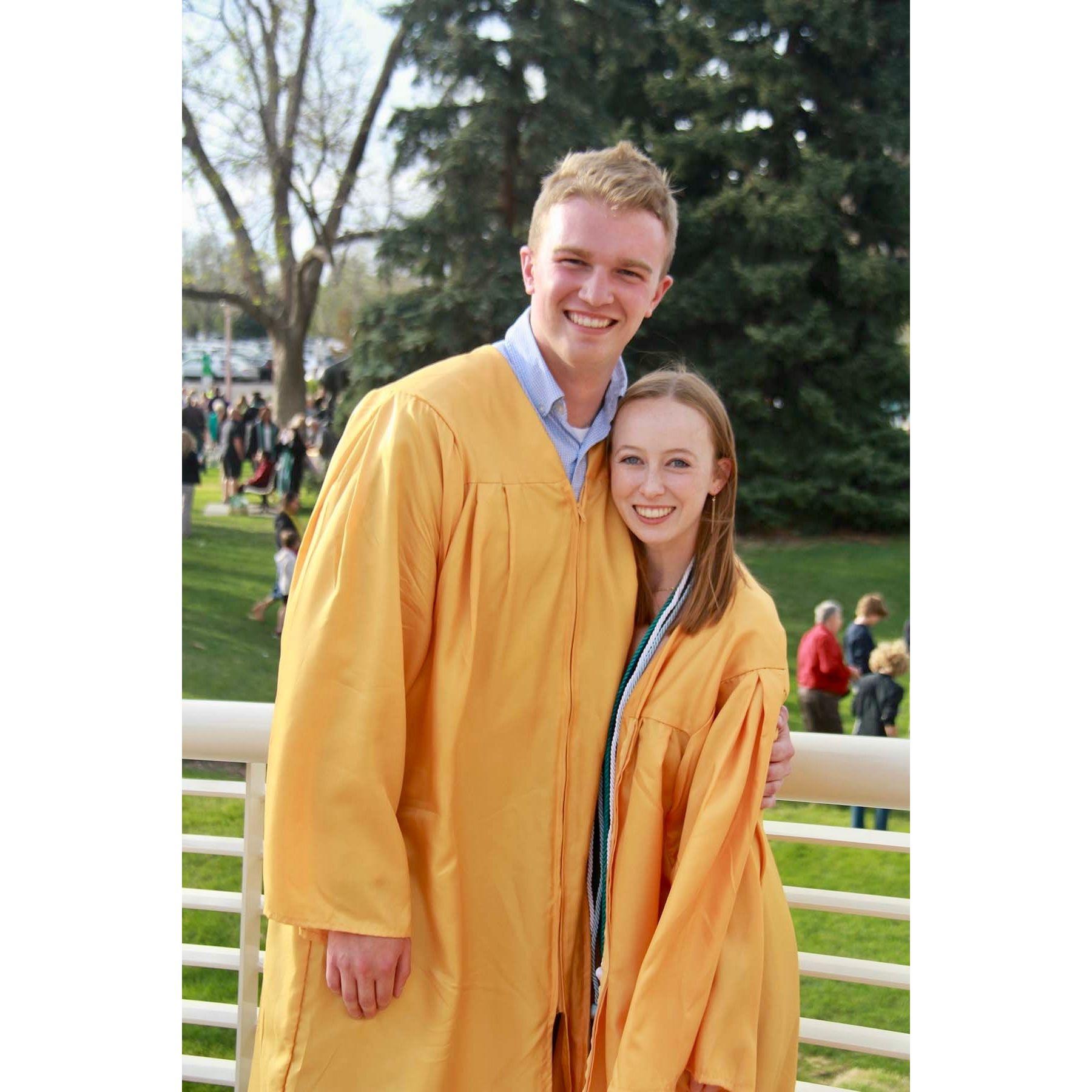 Graduation! 5.13.22. Chase ran up, gave me a big hug, and introduced himself to my family. They loved him instantly!