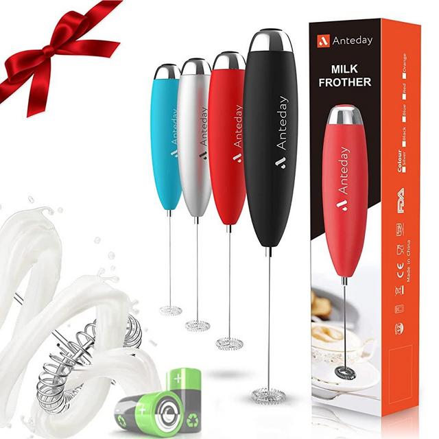 Frother for Coffee, Frother Handheld, Milk Frother, Upgraded Matcha Whisk Drink Mixer Electric Mini Whisk Hand Frother Mini Foamer Coffee Mixer for Lattes Cappuccino Frappe Matcha Hot Chocolate