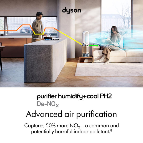 Dyson, Purifier Humidify & Cool PH2 De-NOx Purifying Fan | Zola