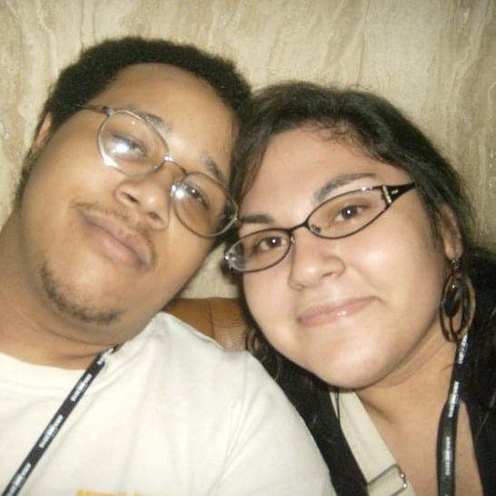 Our first things together as adults and our first anime convention. I dressed up as Pikachu.