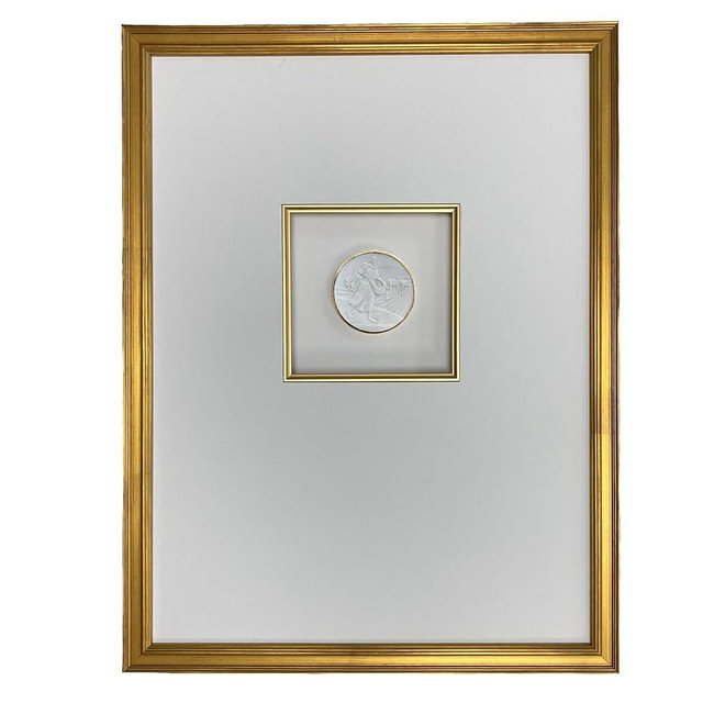 Framed Religious Intaglios in 12x16 Gold Frame (The Sower)