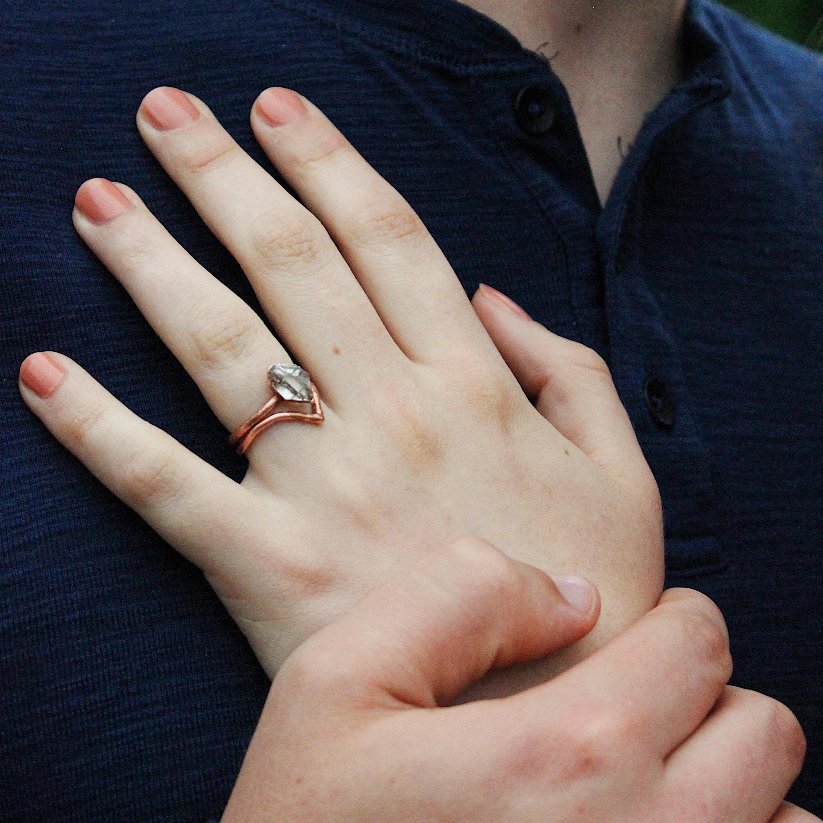 Close-up of the ring