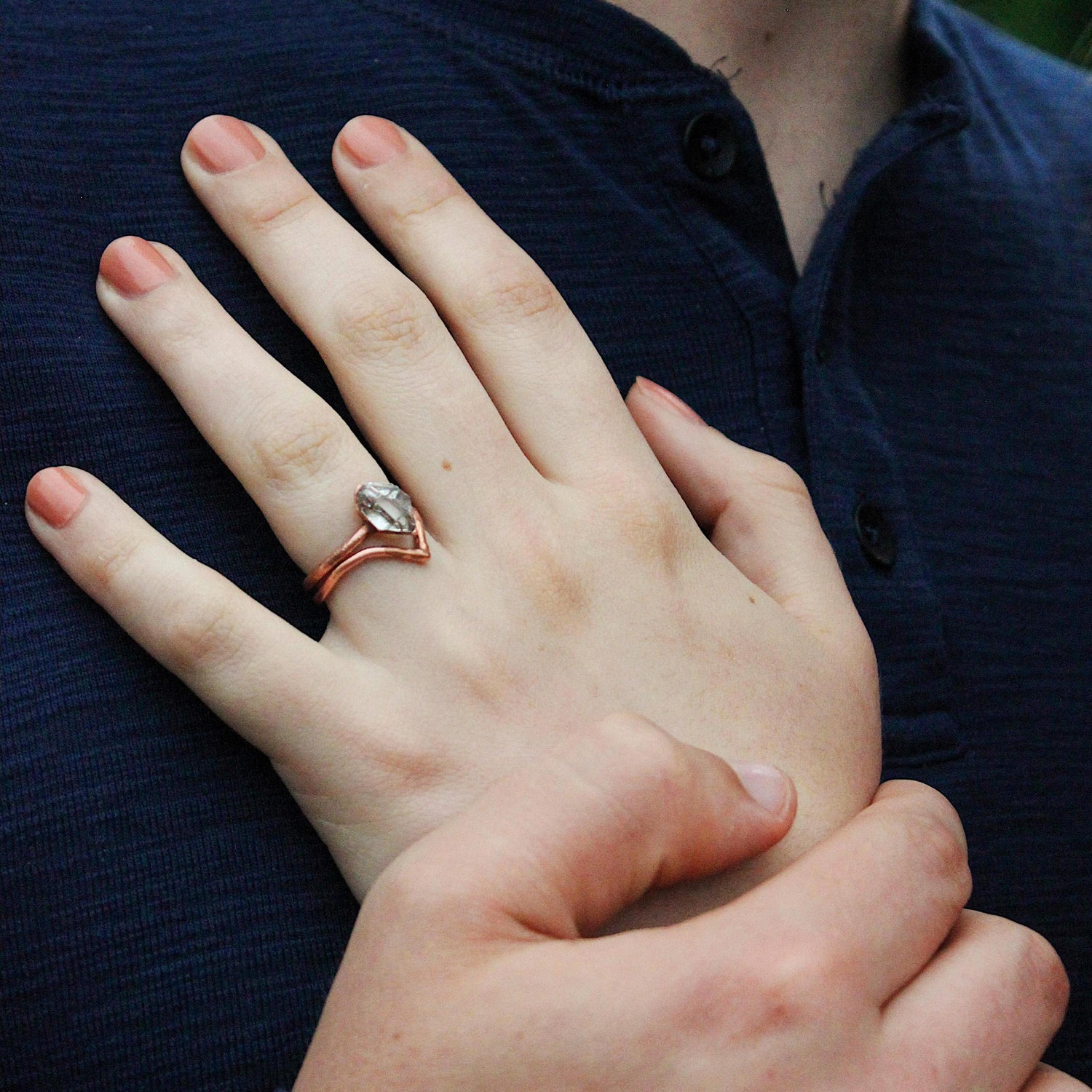 Close-up of the ring