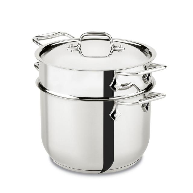 All-Clad - Gourmet Accessories 6-Quart Pasta Pot with Lid, Stainless Steel