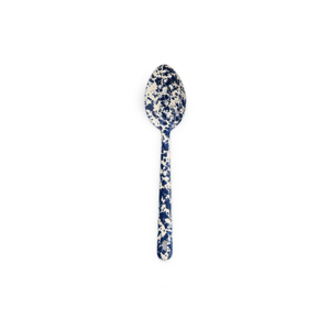Splatter Large Slotted Spoon (Navy & Cream)