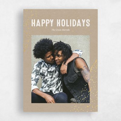 Natural, Beige Holiday Card - Willis Foil