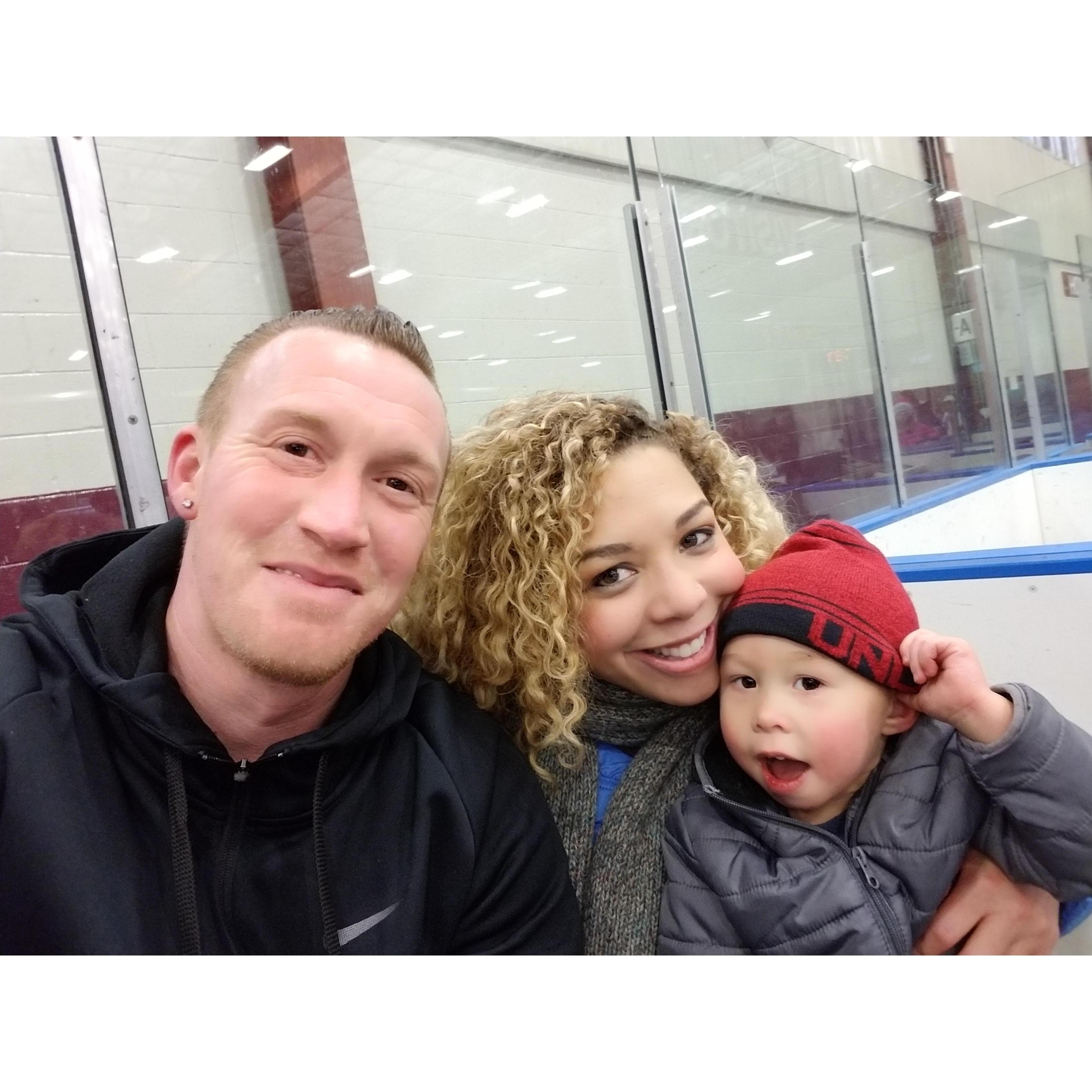 Julian's first time ice skating