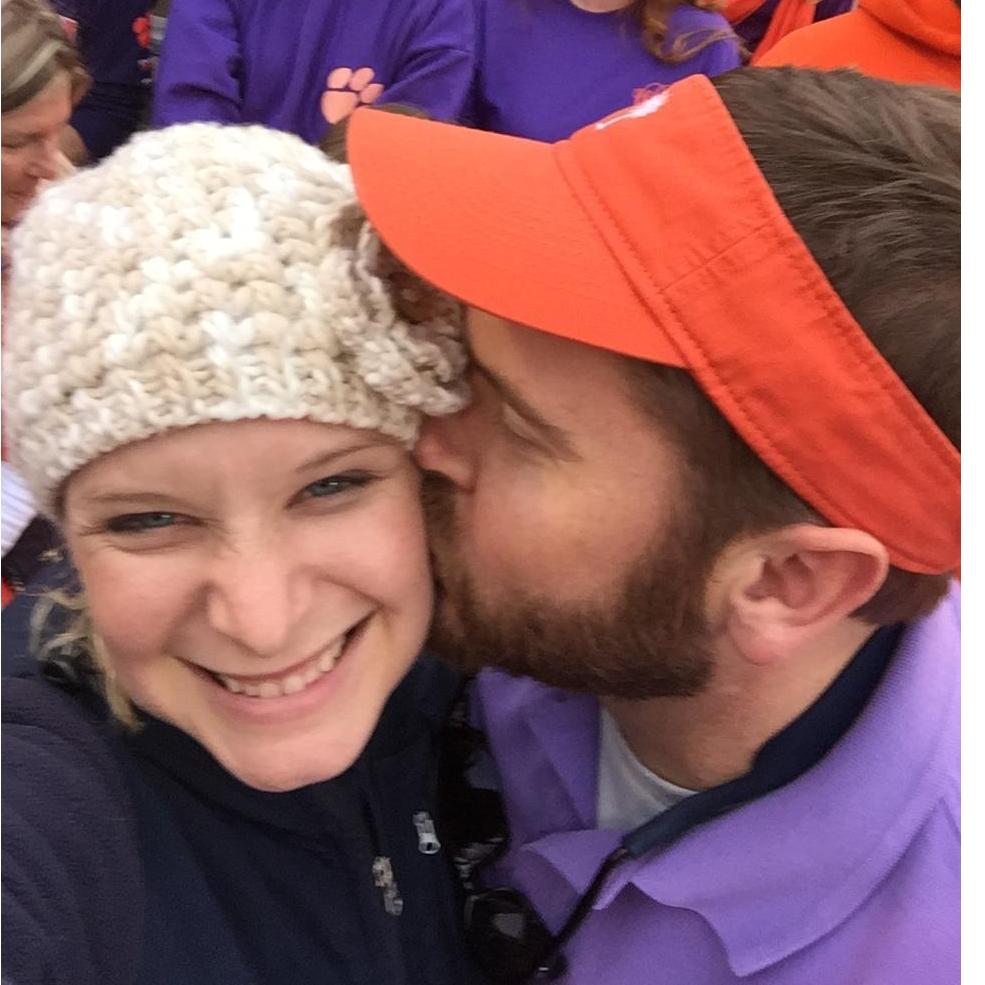 Cheering on the Tigers at a Clemson game!