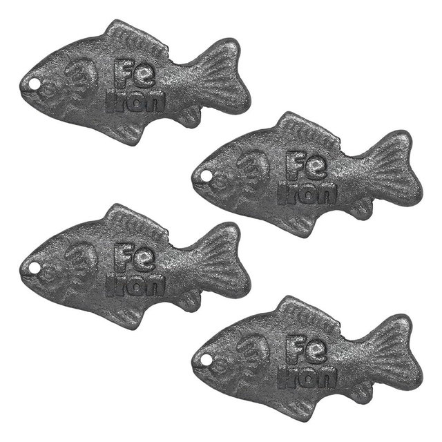 4 Pcs Iron Fish Cooking Tool for Daily Iron Support, Safe Cast Iron Option for Families and Individuals with Low Iron, Reusable and Easy to Use in Everyday Cooking