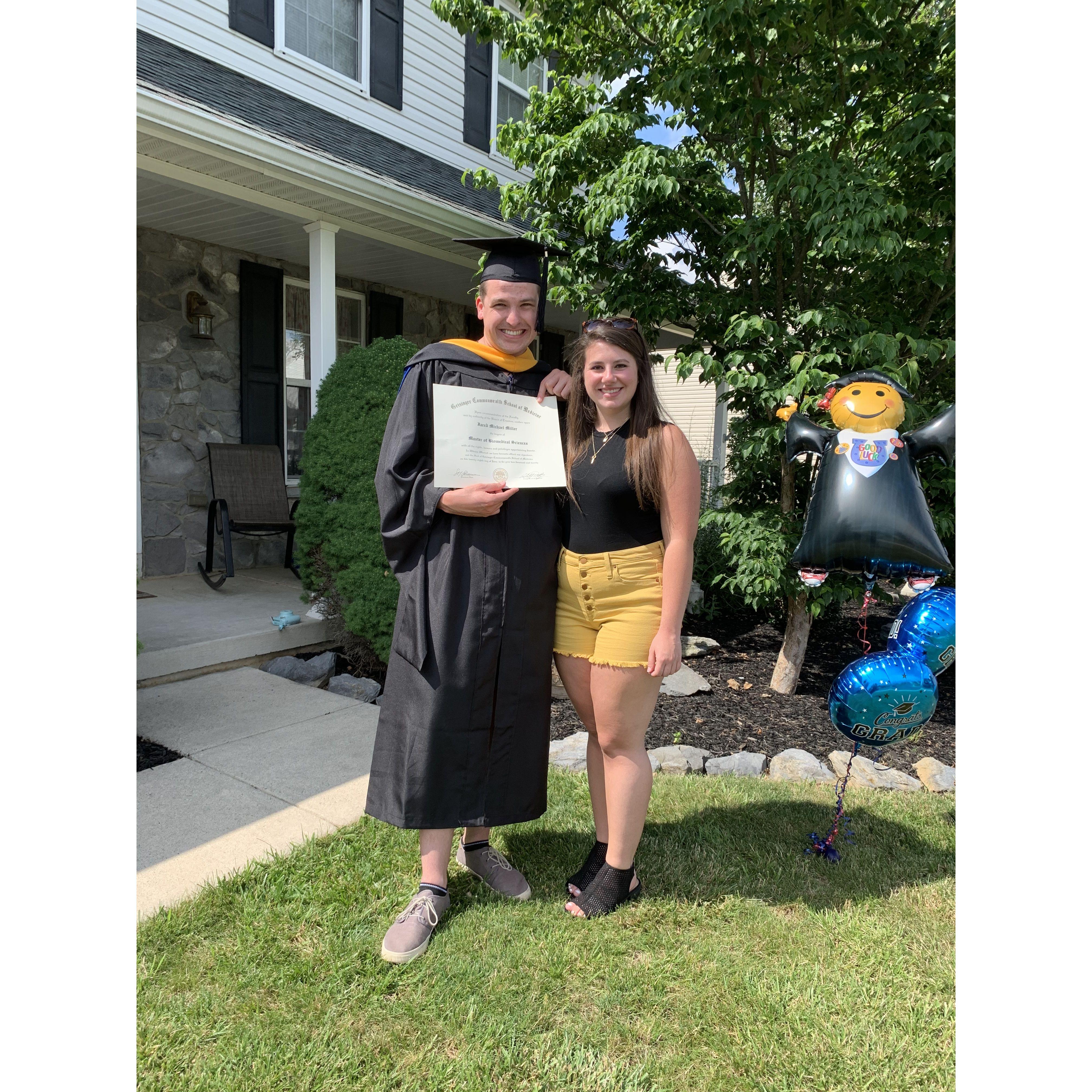 Celebrating Jared's masters degree