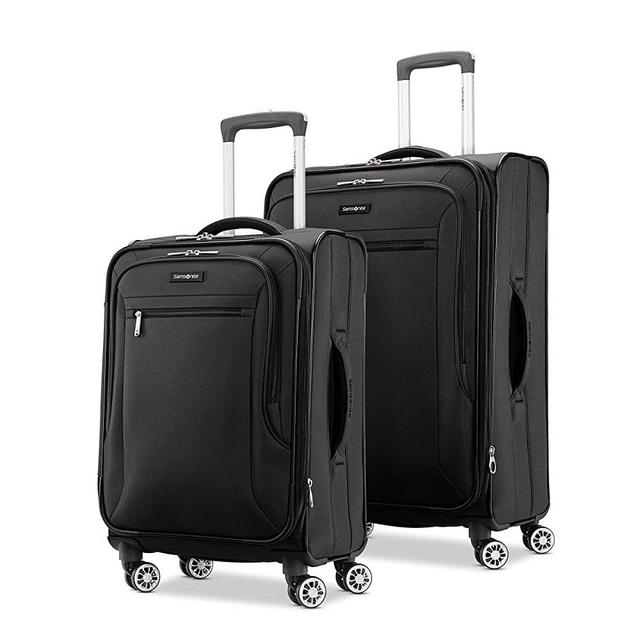 Samsonite Ascella X Softside Expandable Luggage with Spinner Wheels, Black, 2-Piece Set (21/25)