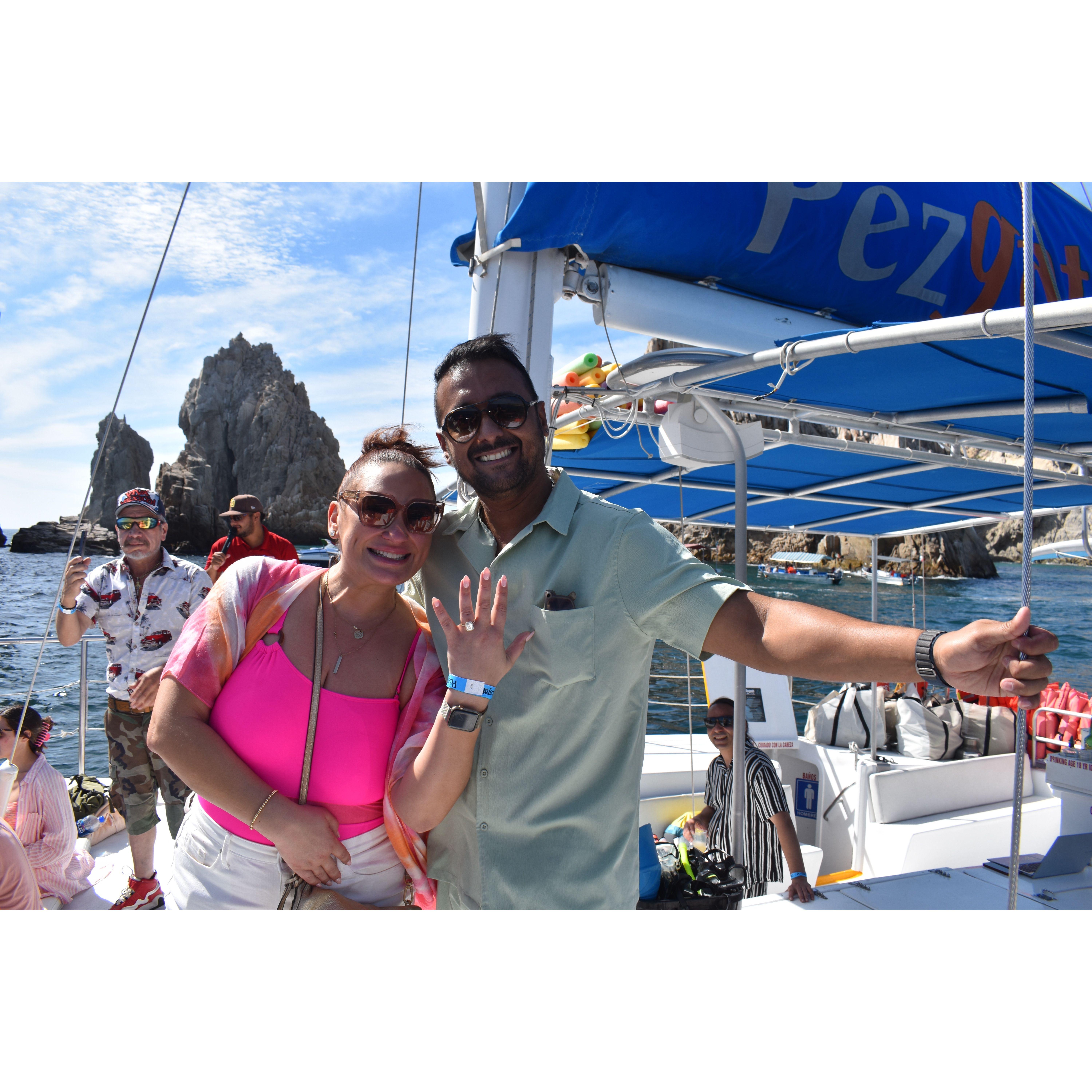 Boat birthday engagement