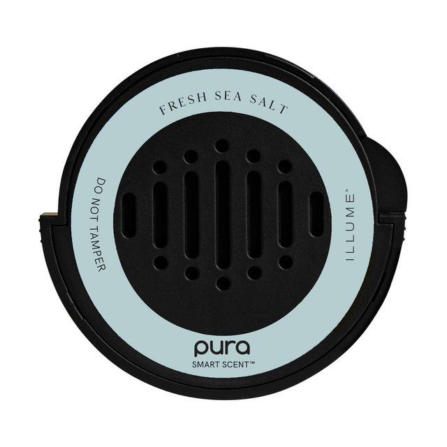 Pura Illume Fresh Sea Salt Car Fragrance Refill: Jasmine & Floral Scent, Essential Oil, 0.18 Net Wt
