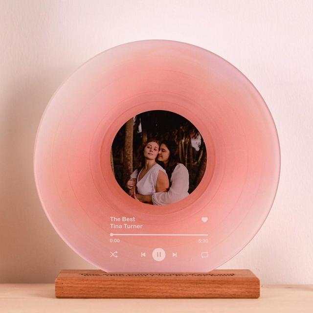 Personalized Vinyl Record with Photo - Acrylic Song Plaque - Anniversary Gift for Friends - Birthday Gift for Her Him - Christmas Gifts