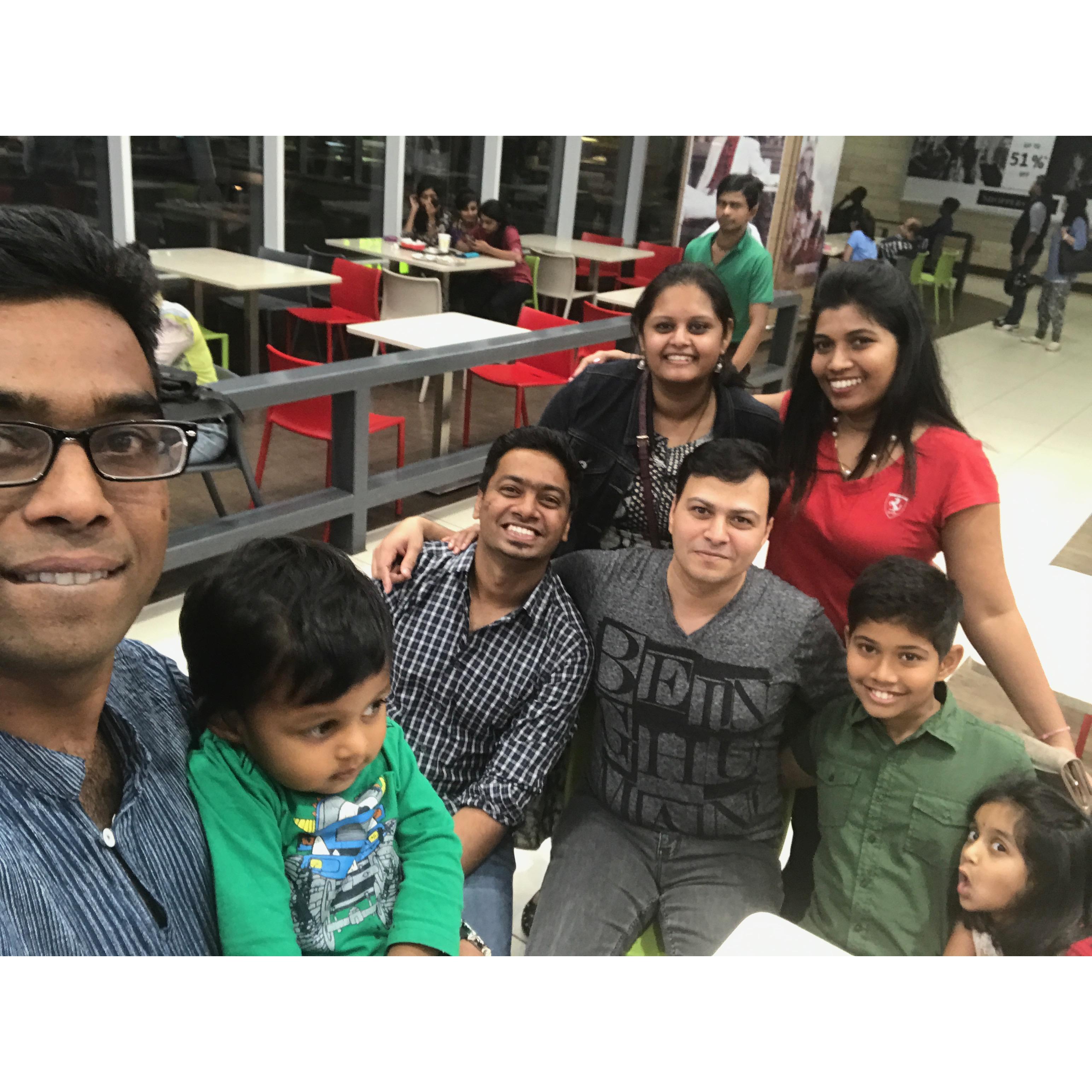 With my sister's family, 2017