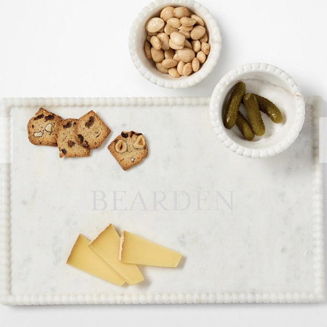 Beaded Marble Appetizer Serving Platter