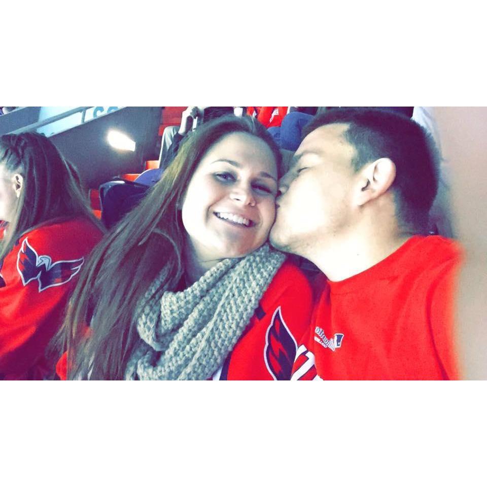 One of the many Caps games we have attended together!