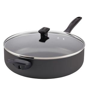 Farberware 21981 Dishwasher Safe Nonstick Aluminum Covered Jumbo Cooker with Helper Handle, 6 quart, Black