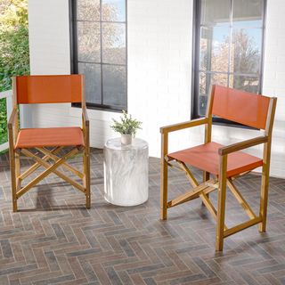 Cukor Classic Vintage Outdoor Folding Director Chair, Set of 2