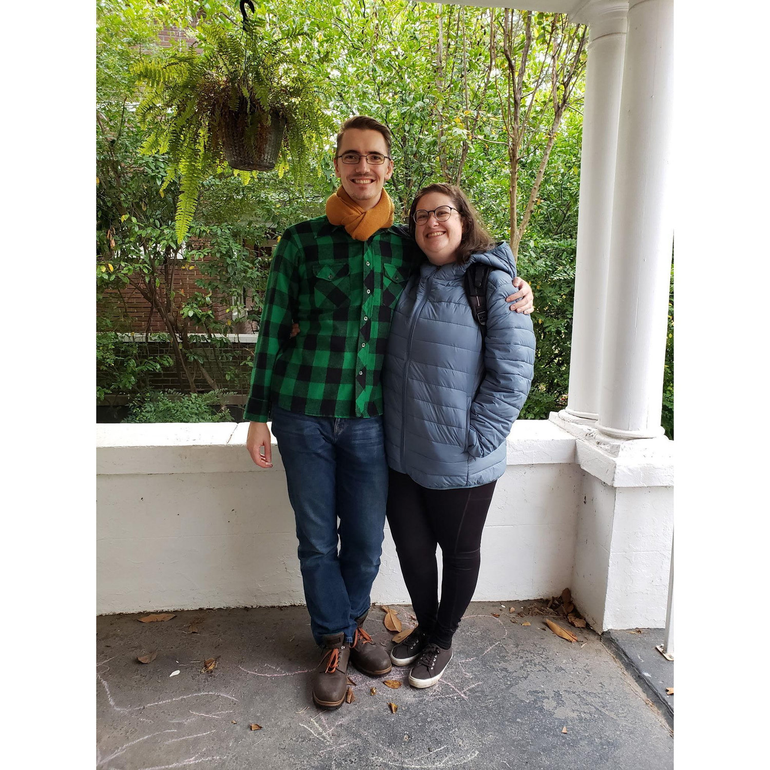 Our first Halloween together as characters from the video game Celeste