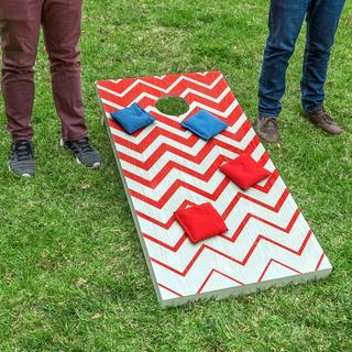 12-Piece Chevron Regulation Size Cornhole Game Set